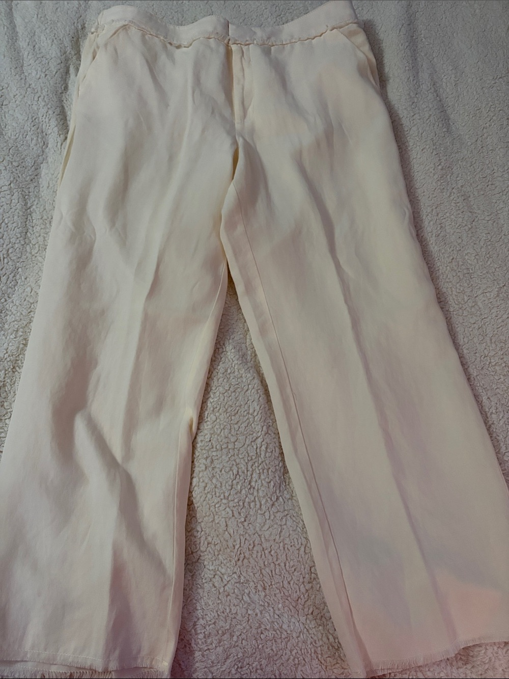 LOFT Wide Leg Pants in Cream